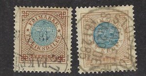 Sweden SC#27, 27a Used F-VF SCV$190.00...Grab a Bargain!