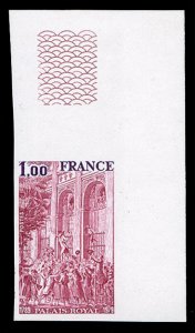 France, 1950-Present #1649 (YT 2049) Cat€15.50, 1979 Royal Palace, imperf. ...