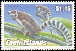 Cook Islands #1134-1138, Complete Set(5), 1993, Animals, Butterflies, Never H...