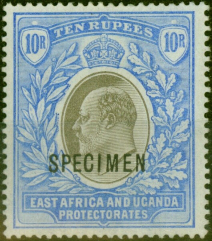 East Africa KUT 1903 10R Grey & Ultramarine Specimen SG145 Fine Lightly Mtd Mint 