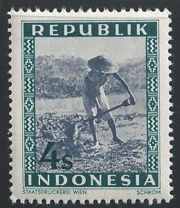 Indonesia #35 4s Farmer Working Field with Pitchfork