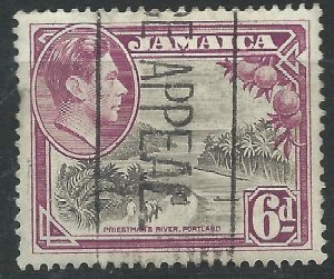 Jamaica 1938 - 6d George VI - SG128 used