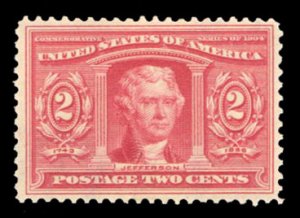 United States, 1904-9 #324 Cat$60, 1904 2c carmine, never hinged