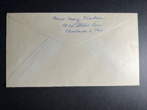 1943 Patriotic WWII USA Cover Cleveland OH to Jamestown NY Tank