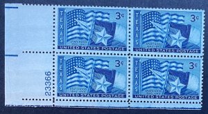 (SB9a) US: 3 cents stamp block - Texas