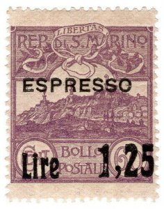 (I.B) San Marino Postal : Expresso 1.25L on 60c OP