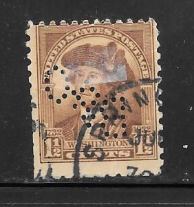 #706 Used Single Perfin