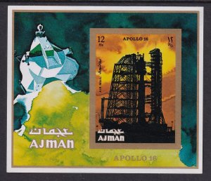 Ajman MI 1020 BL301B Space Imperf Souvenir Sheet MNH VF