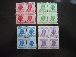Stamps - Cuba - Scott# RA22-RA25 - Mint Hinged Set of 4 Stamps in Blocks of 4