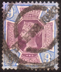 1887, Great Britain, 9p, Used, Sc 120, Sg 209