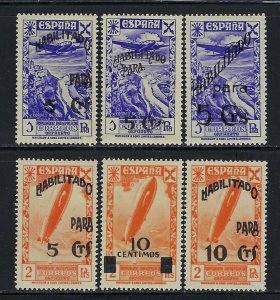 Spain Charity Stamps Mint lot of six - Scarce!