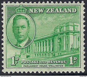 NEW ZEALAND 1946 QEII 1d Green, Pease SG668 MH