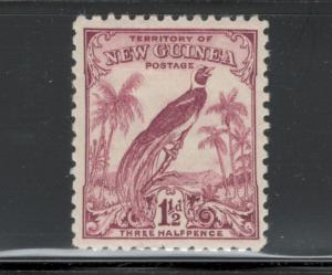 New Guinea 1932 Bird of Paradise 1 1/2p Scott # 32 MH