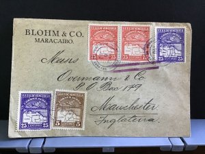 Venezuela Blohm & Co Air Plane Stamps to England stamps cover  R31340