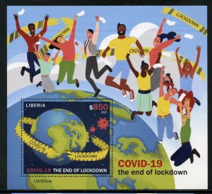 LIBERIA  2023 PANDEMIC END OF THE LOCKDOWN SOUVENIR  SHEET MINT NH