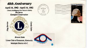 LIONS CLUBS,  SOMERSET, KY  1982 FDC12490