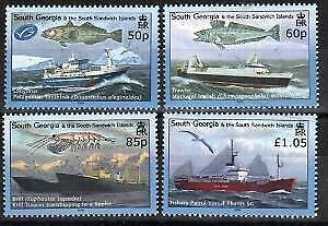 South Georgia Stamp 363-366  - Ships & Marine Life
