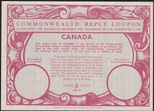 CANADA 1950s 6c Commonwealth Reply coupon..................................B1433