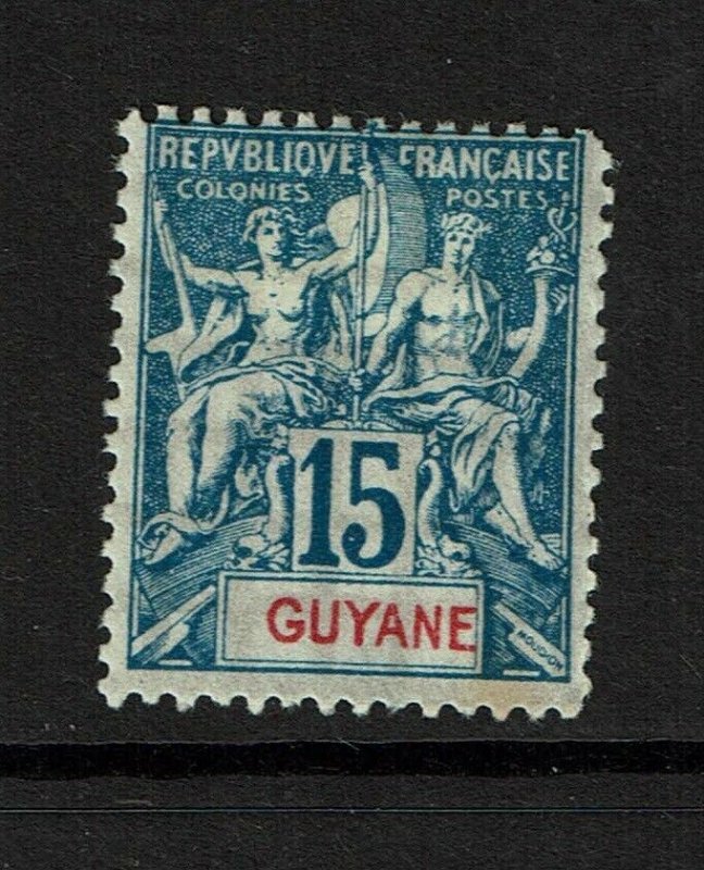 French Guiana SC# 39, Mint Hinged, Hinge Remnant - S9872