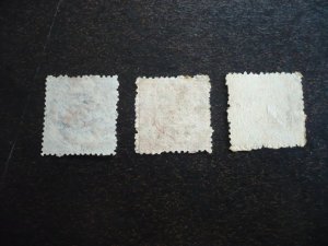 Stamps - India - Hyderabad - Scott# 17-19 - Used Part Set of 3 Stamps