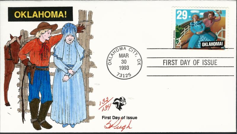 Pugh Designed and Painted FDC Musical Oklahoma ..only 134 created...