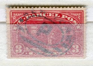 USA; 1912 early Parcel Post pictorial issue fine used 3c. value