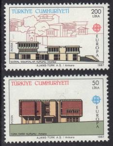 Turkey   #2379-2380   MNH  1987  Europa  architecture