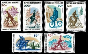 Togo 1978 - Bicycles of the Past - Set of 6 - C350-3, 1003-4 - MNH