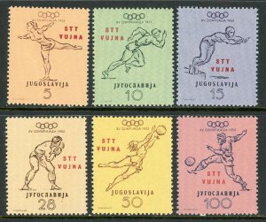 Yugoslavia 1952 15th Olympics Scott #51-56  Military Admin of Trieste Mint G206