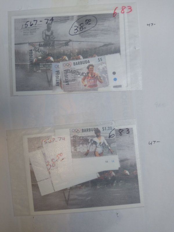 collection on pages Barbuda 929//1689 NH sets PS: CV $1878