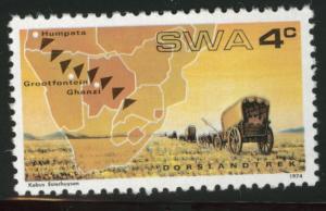 South West Africa Scott 372 MH* 1974 covered wagon stamp