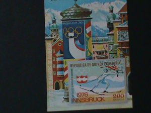 ​EQUARTORIAL GUINEA-OLYMPIC GAMES INNSBRUCK'76 IMPERF-CTO S/S VERY FINE