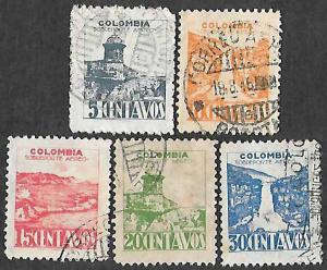 Colombia SC C134-C138 - Used - 1945