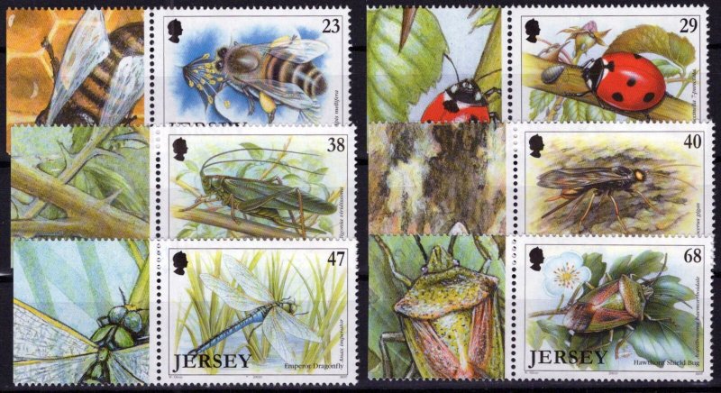 ZAYIX Jersey 1035-1040 MNH Insects Nature Dragonfly Ladybug 092023SM36M