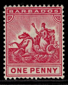 BARBADOS EDVII SG137, 1d carmine, M MINT. Cat £30.