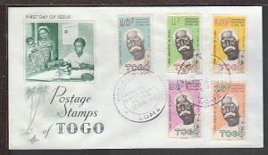 Togo 396-400 Independence 1961 U/A FDC 