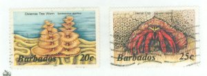 Barbados #345a/346  Single (Wildlife)