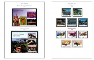 COLOR PRINTED NEW ZEALAND 2000-2004 STAMP ALBUM PAGES (88 illustrated pages)