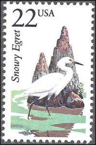 2321 Snowy Egret North American Wildlife MNH single