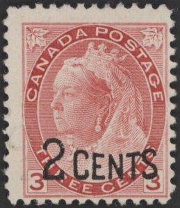 CANADA Scott 87 & 88 Queen Victoria Provisional Issues MNG