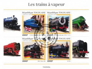 TOGO 2022 - Trains / complete set (sheet+block) - 2 scans