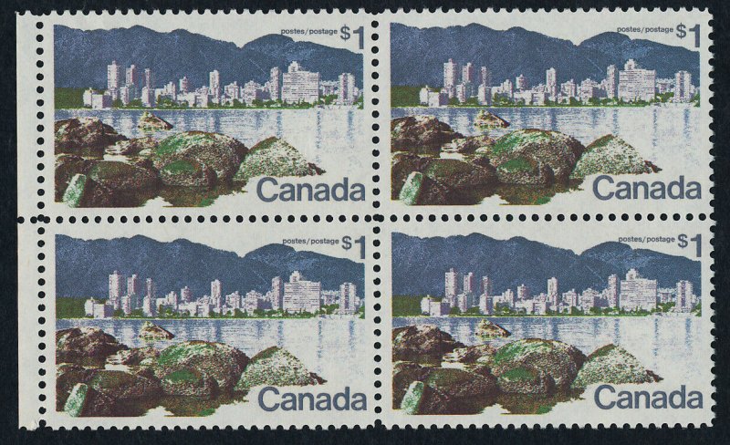 Canada 600ii block of 4 MNH Vancouver, Architecture