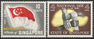 Singapore 1960 SG59-60 National Day Set, unmounted mint