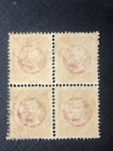 Danish West Indies Scott 44 used block of 4