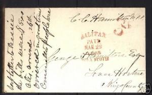 Halifax Stampless Tombstone Cover