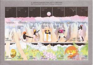 Ghana  #1147 A-U 1989 A Midsumuer Night's Dream Mint