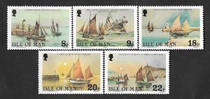 SE)1980 ISLE OF MAN  COMPLETE SERIES BOATS, CENTENARY OF THE FISHING FLEET, 5