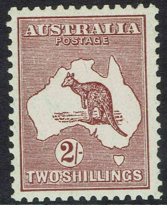 AUSTRALIA 1929 KANGAROO 2/- SMALL MULTI WMK 