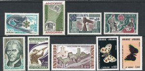 Andorra (French) 244-52 YT 251-59 Year Set MNH VF 1976 SCV $19.65