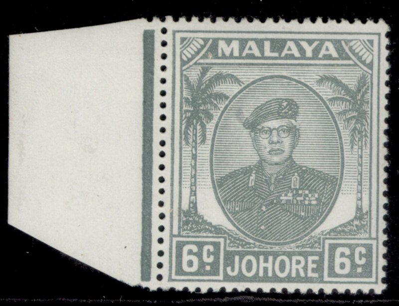 MALAYSIA - Johore GVI SG137a, 6c pale grey, VLH MINT. 